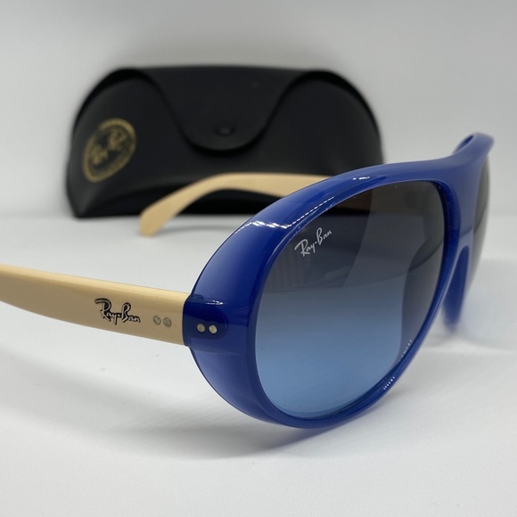 Ray-Ban Aviator Sunglasses- Blue w/ blue lenses. - Picture 4 of 5